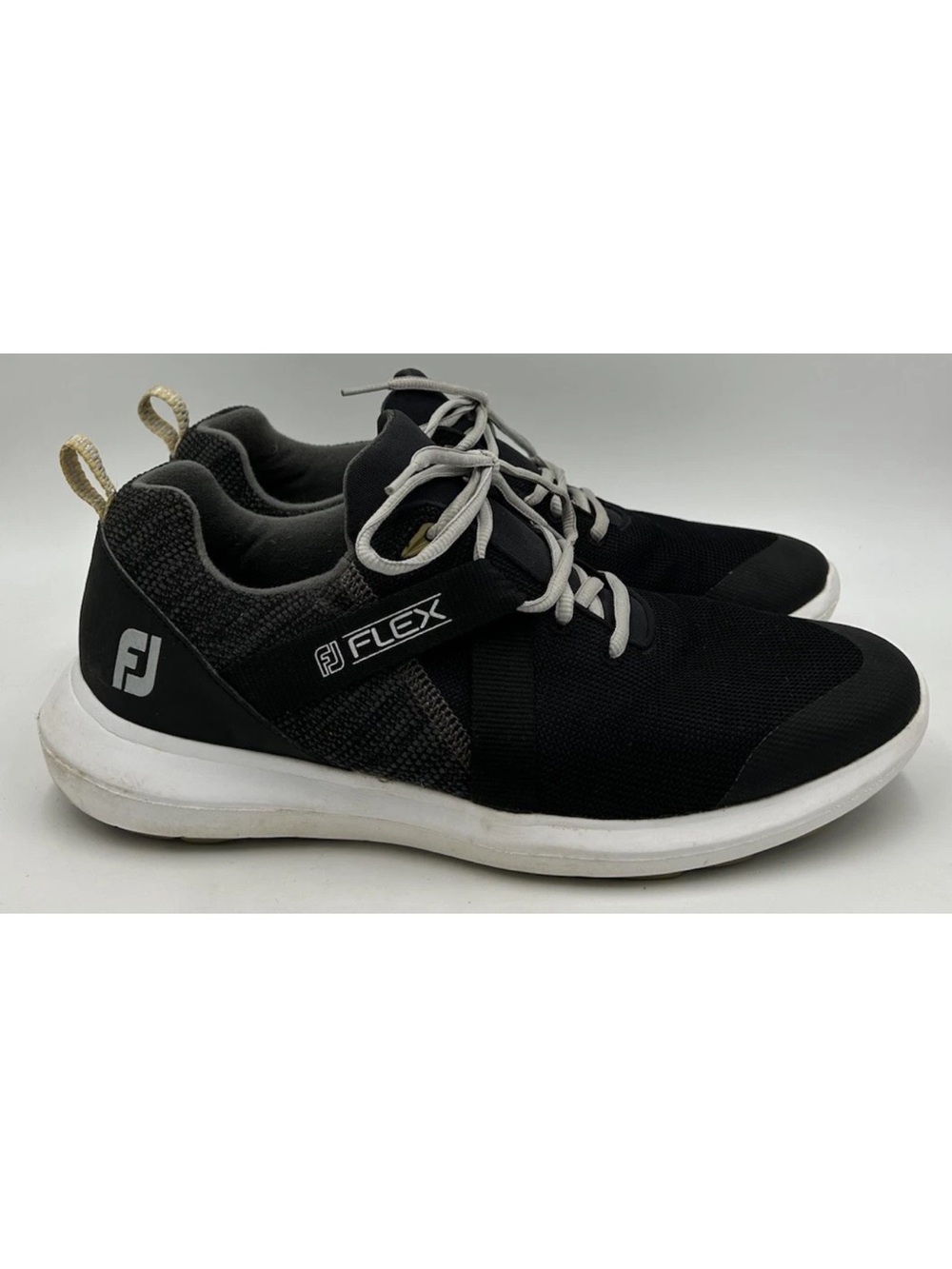 Footjoy Mens FJ Flex Black Gray Athletic Spikeless Golf Shoes 56103 Size 10.5 M
